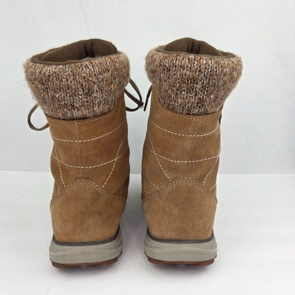 Eddie Bauer Laurel Lace Up Waterproof Suede Boots Tan Size 8.5 - Picture 4 of 10